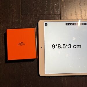 Hermes small jewelry empty box case decoration storage orange